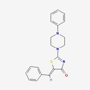 molecular formula C20H19N3OS B5556251 5-benzylidene-2-(4-phenyl-1-piperazinyl)-1,3-thiazol-4(5H)-one 