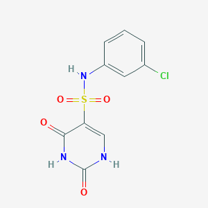 molecular formula C10H8ClN3O4S B5556266 N-(3-chlorophenyl)-2-hydroxy-6-oxo-1,6-dihydro-5-pyrimidinesulfonamide 