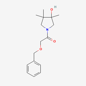 molecular formula C16H23NO3 B5556287 1-[(苯甲氧基)乙酰基]-3,4,4-三甲基吡咯烷-3-醇 