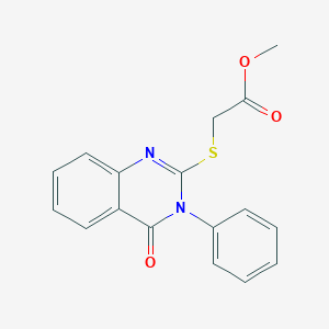 molecular formula C17H14N2O3S B5556291 methyl [(4-oxo-3-phenyl-3,4-dihydro-2-quinazolinyl)thio]acetate 