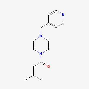 molecular formula C15H23N3O B5556301 1-(3-methylbutanoyl)-4-(4-pyridinylmethyl)piperazine 