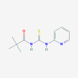 molecular formula C11H15N3OS B5556323 2,2-dimethyl-N-[(2-pyridinylamino)carbonothioyl]propanamide 