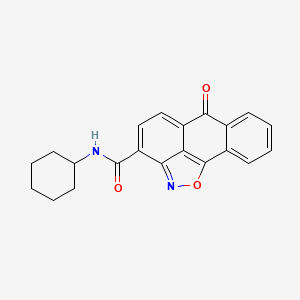 molecular formula C21H18N2O3 B5556345 N-cyclohexyl-6-oxo-6H-anthra[1,9-cd]isoxazole-3-carboxamide 