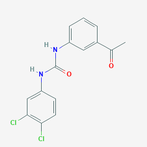 molecular formula C15H12Cl2N2O2 B5556377 N-(3-acetylphenyl)-N'-(3,4-dichlorophenyl)urea 