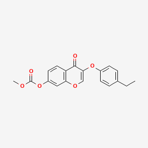 molecular formula C19H16O6 B5556389 3-(4-ethylphenoxy)-4-oxo-4H-chromen-7-yl methyl carbonate 