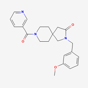 molecular formula C22H25N3O3 B5556395 2-(3-methoxybenzyl)-8-(3-pyridinylcarbonyl)-2,8-diazaspiro[4.5]decan-3-one 