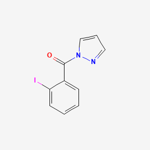 molecular formula C10H7IN2O B5556402 1-(2-碘苯甲酰)-1H-吡唑 