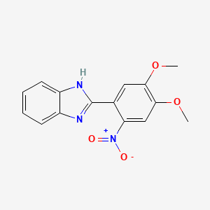 molecular formula C15H13N3O4 B5556412 2-(4,5-dimethoxy-2-nitrophenyl)-1H-benzimidazole CAS No. 329082-06-6