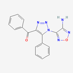 molecular formula C17H12N6O2 B5556433 [1-(4-氨基-1,2,5-恶二唑-3-基)-5-苯基-1H-1,2,3-三唑-4-基](苯基)甲酮 