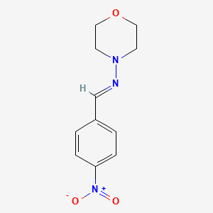 molecular formula C11H13N3O3 B5556447 N-(4-nitrobenzylidene)-4-morpholinamine 
