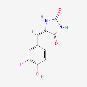 molecular formula C10H7IN2O3 B5556463 5-(4-hydroxy-3-iodobenzylidene)-2,4-imidazolidinedione 
