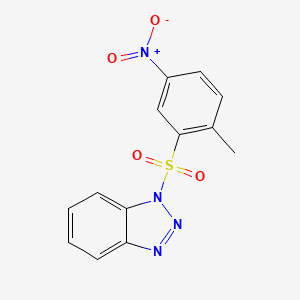 molecular formula C13H10N4O4S B5556500 1-[(2-methyl-5-nitrophenyl)sulfonyl]-1H-1,2,3-benzotriazole 