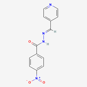 molecular formula C13H10N4O3 B5556510 4-nitro-N'-(4-pyridinylmethylene)benzohydrazide 