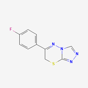 molecular formula C10H7FN4S B5556531 6-(4-fluorophenyl)-7H-[1,2,4]triazolo[3,4-b][1,3,4]thiadiazine 