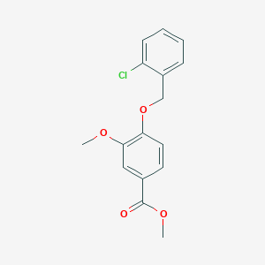 molecular formula C16H15ClO4 B5556554 methyl 4-[(2-chlorobenzyl)oxy]-3-methoxybenzoate 