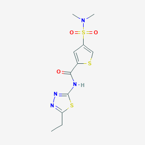 4-[(dimethylamino)sulfonyl]-N-(5-ethyl-1,3,4-thiadiazol-2-yl)-2-thiophenecarboxamide