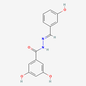 molecular formula C14H12N2O4 B5556588 3,5-二羟基-N'-(3-羟基亚苄基)苯甲酰肼 