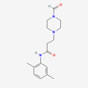 molecular formula C16H23N3O2 B5556604 N-(2,5-dimethylphenyl)-3-(4-formyl-1-piperazinyl)propanamide 