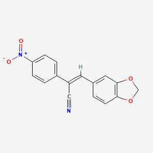 molecular formula C16H10N2O4 B5556617 3-(1,3-苯并二氧杂环-5-基)-2-(4-硝基苯基)丙烯腈 