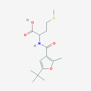 molecular formula C15H23NO4S B5556653 N-(5-tert-butyl-2-methyl-3-furoyl)methionine 