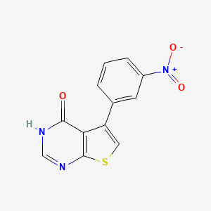 molecular formula C12H7N3O3S B5556662 5-(3-nitrophenyl)thieno[2,3-d]pyrimidin-4(3H)-one 