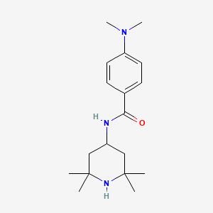 molecular formula C18H29N3O B5556663 4-(dimethylamino)-N-(2,2,6,6-tetramethyl-4-piperidinyl)benzamide 