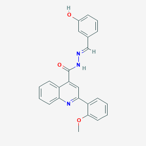 molecular formula C24H19N3O3 B5556676 N'-(3-hydroxybenzylidene)-2-(2-methoxyphenyl)-4-quinolinecarbohydrazide 