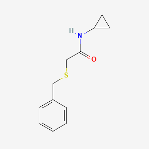 molecular formula C12H15NOS B5556702 2-(benzylthio)-N-cyclopropylacetamide 
