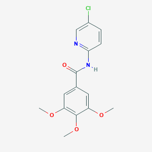 molecular formula C15H15ClN2O4 B5556710 N-(5-氯-2-吡啶基)-3,4,5-三甲氧基苯甲酰胺 