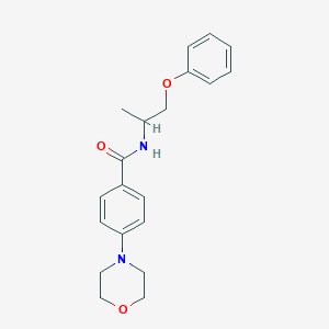 molecular formula C20H24N2O3 B5556763 N-(1-methyl-2-phenoxyethyl)-4-(4-morpholinyl)benzamide 