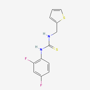 molecular formula C12H10F2N2S2 B5556788 N-(2,4-difluorophenyl)-N'-(2-thienylmethyl)thiourea 