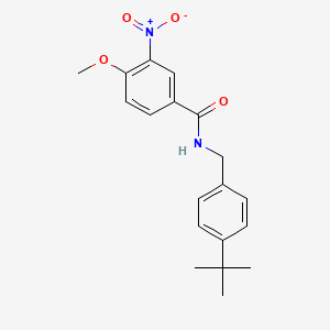molecular formula C19H22N2O4 B5556821 N-(4-叔丁基苄基)-4-甲氧基-3-硝基苯甲酰胺 