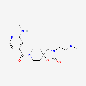 3-[2-(dimethylamino)ethyl]-8-[2-(methylamino)isonicotinoyl]-1-oxa-3,8-diazaspiro[4.5]decan-2-one