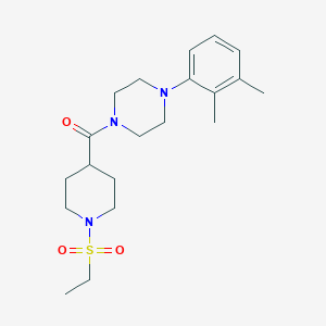 molecular formula C20H31N3O3S B5556879 1-(2,3-二甲苯基)-4-{[1-(乙基磺酰基)-4-哌啶基]羰基}哌嗪 