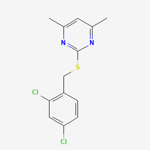 molecular formula C13H12Cl2N2S B5556886 2-[(2,4-二氯苄基)硫]-4,6-二甲基嘧啶 