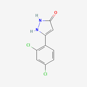 molecular formula C9H6Cl2N2O B5556896 3-(2,4-dichlorophenyl)-1H-pyrazol-5-ol 