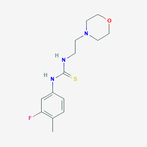 molecular formula C14H20FN3OS B5556916 N-(3-fluoro-4-methylphenyl)-N'-[2-(4-morpholinyl)ethyl]thiourea 