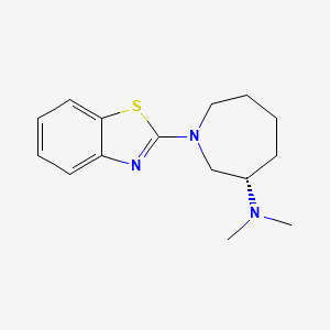 molecular formula C15H21N3S B5556926 (3S)-1-(1,3-benzothiazol-2-yl)-N,N-dimethylazepan-3-amine 