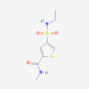 molecular formula C8H12N2O3S2 B5556930 4-[(ethylamino)sulfonyl]-N-methyl-2-thiophenecarboxamide 