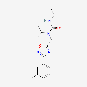 molecular formula C16H22N4O2 B5556949 N'-ethyl-N-isopropyl-N-{[3-(3-methylphenyl)-1,2,4-oxadiazol-5-yl]methyl}urea 