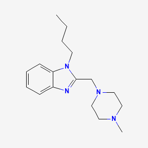 molecular formula C17H26N4 B5557067 1-butyl-2-[(4-methyl-1-piperazinyl)methyl]-1H-benzimidazole 