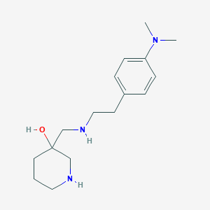 molecular formula C16H27N3O B5557075 3-[({2-[4-(dimethylamino)phenyl]ethyl}amino)methyl]-3-piperidinol dihydrochloride 