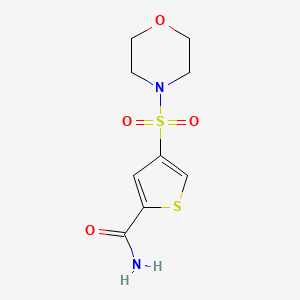 molecular formula C9H12N2O4S2 B5557109 4-(4-吗啉磺酰基)-2-噻吩甲酰胺 