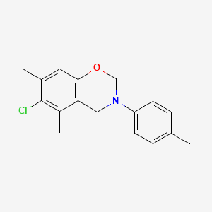 molecular formula C17H18ClNO B5557128 6-chloro-5,7-dimethyl-3-(4-methylphenyl)-3,4-dihydro-2H-1,3-benzoxazine 