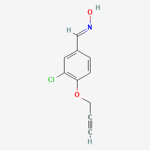 molecular formula C10H8ClNO2 B5557162 3-氯-4-(2-丙炔-1-氧基)苯甲醛肟 