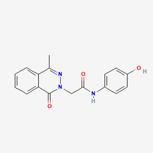 molecular formula C17H15N3O3 B5557187 N-(4-羟基苯基)-2-(4-甲基-1-氧代-2(1H)-酞嗪基)乙酰胺 