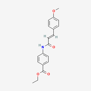 molecular formula C19H19NO4 B5557241 ethyl 4-{[3-(4-methoxyphenyl)acryloyl]amino}benzoate 