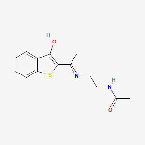 molecular formula C14H16N2O2S B5557247 N-(2-{[1-(3-oxo-1-benzothien-2(3H)-ylidene)ethyl]amino}ethyl)acetamide 
