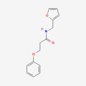 molecular formula C14H15NO3 B5557255 N-(2-furylmethyl)-3-phenoxypropanamide 