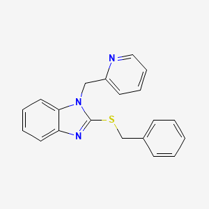 molecular formula C20H17N3S B5557258 2-(benzylthio)-1-(2-pyridinylmethyl)-1H-benzimidazole 